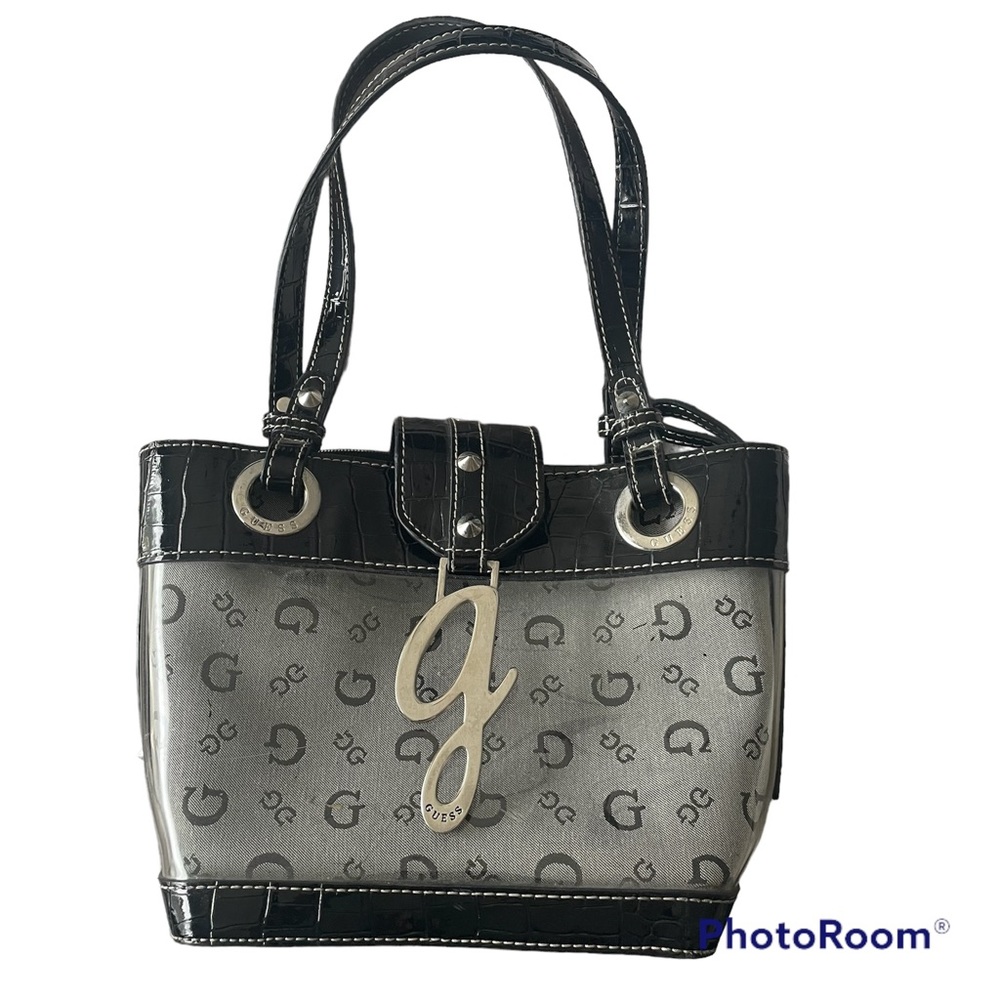 Guess Vintage Bucket Bag. 3-in1.  Clear see through with inner fabric pouch Bag